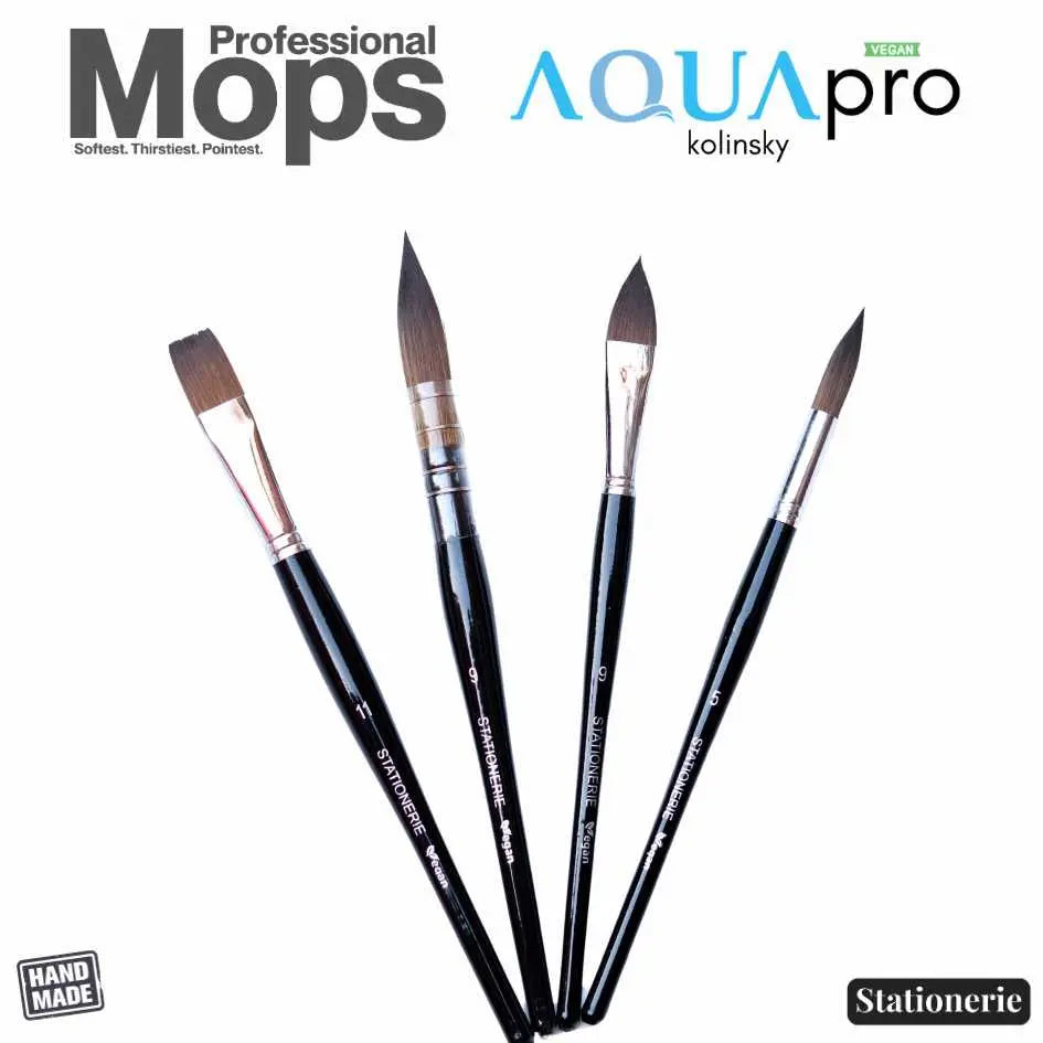 Stationerie Aquapro Wash Mop Set Of 4  Kolinsky Vegan Stationerie